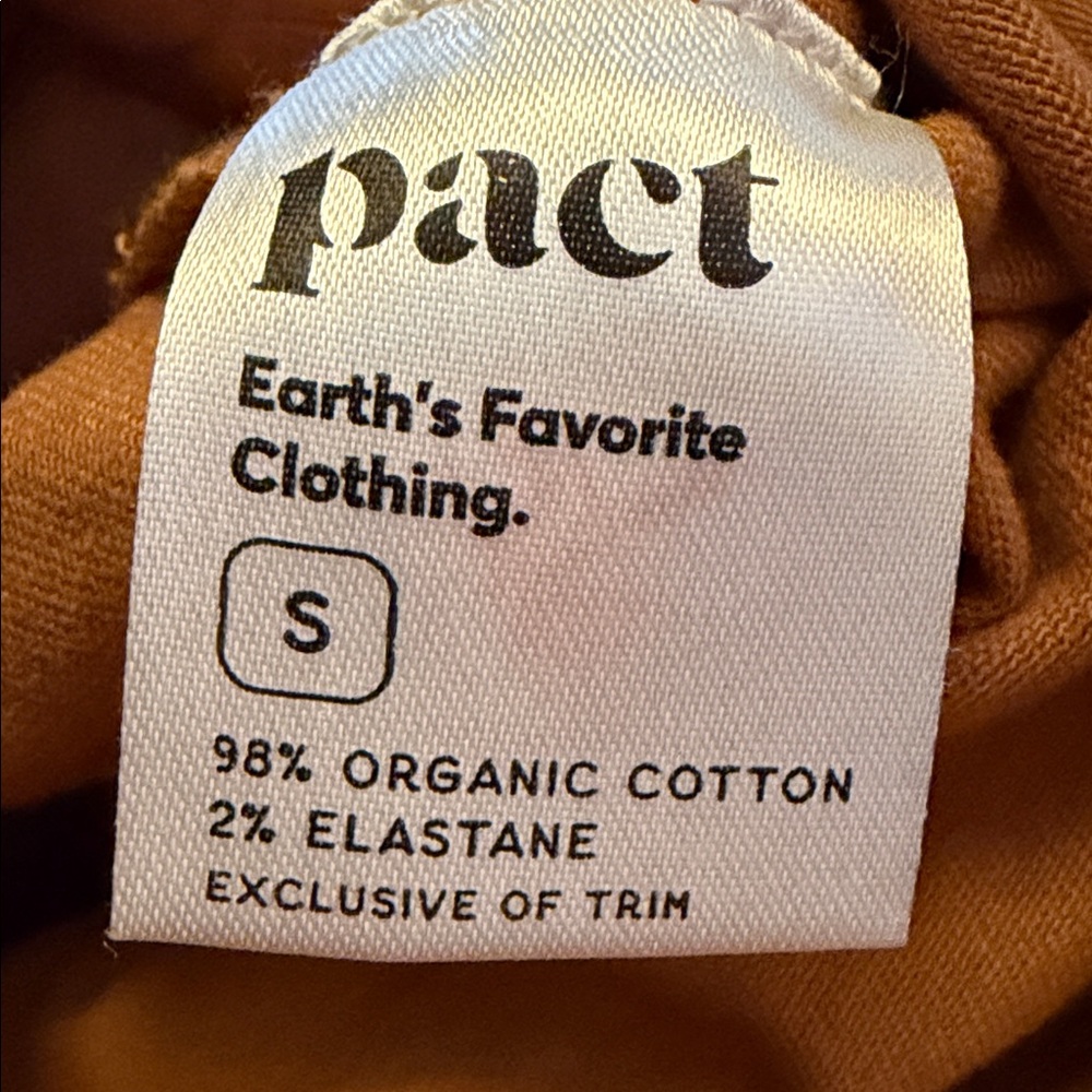 PACT Organic Cotton Stretch Twill Denim Wide Leg Pant Size Small - Picture 8 of 8